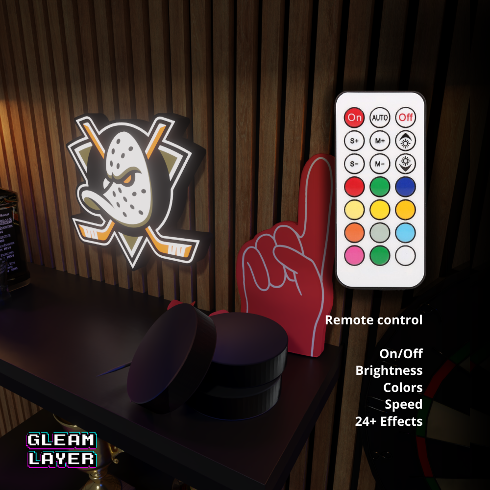 Anaheim Ducks Led Light Box NHL Sports Bar Light Display Wall Sign
