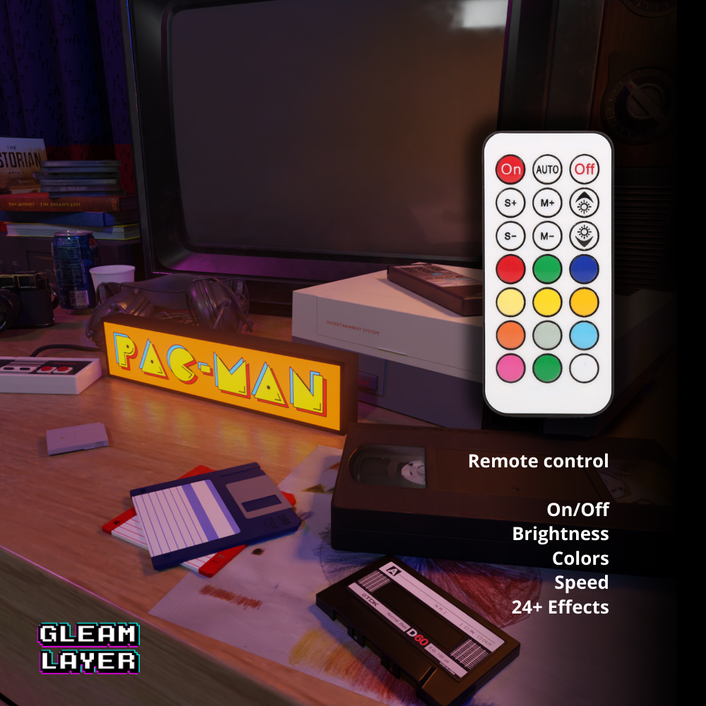 Pac-Man Retro Game Sign Led Gaming Lightbox RGB Lamp