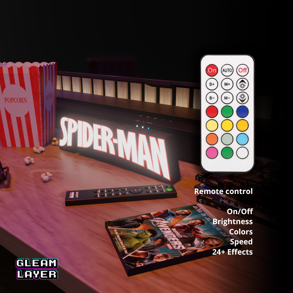 Spider Man Led Light Sign