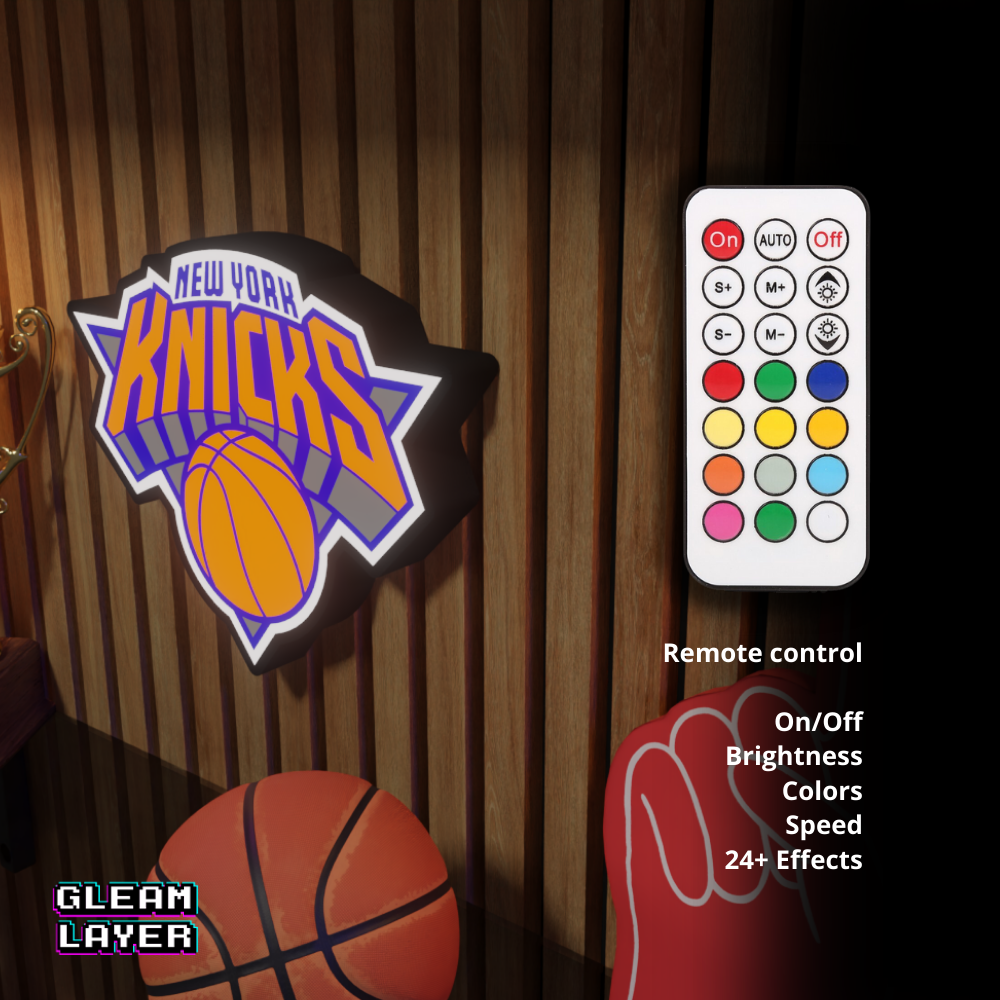 New York Knicks Led Light Box NBA Sports Bar Light Display Wall Sign