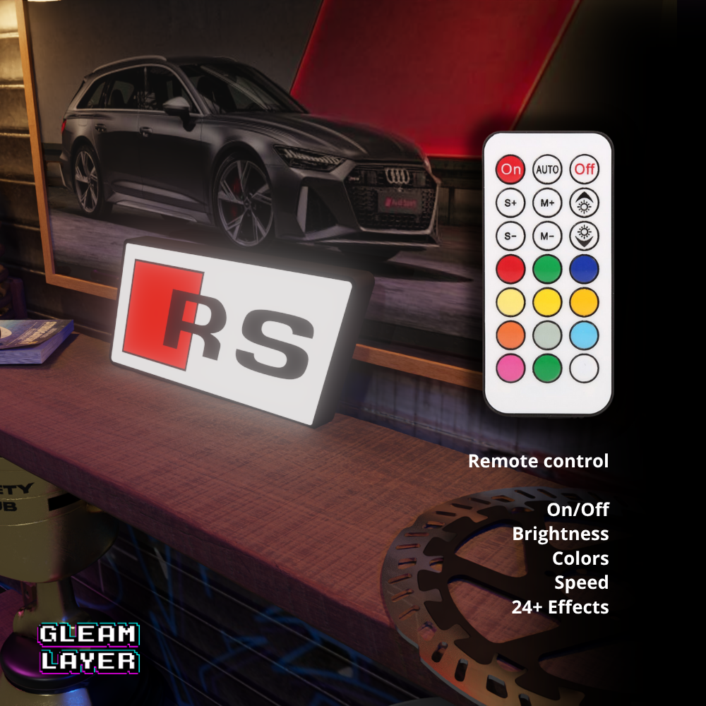 Audi RS Logo Led RGB Light Sign