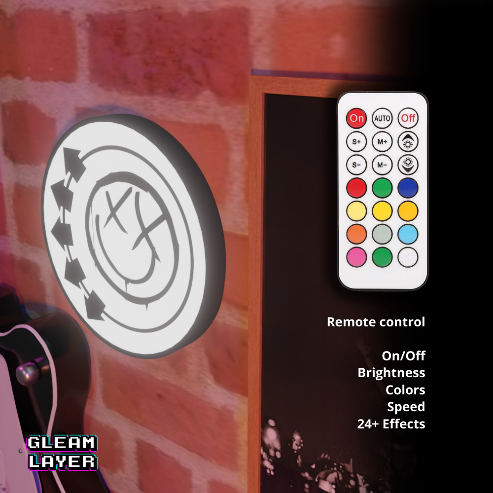 Blink 182 Smiley Led RGB Light Sign