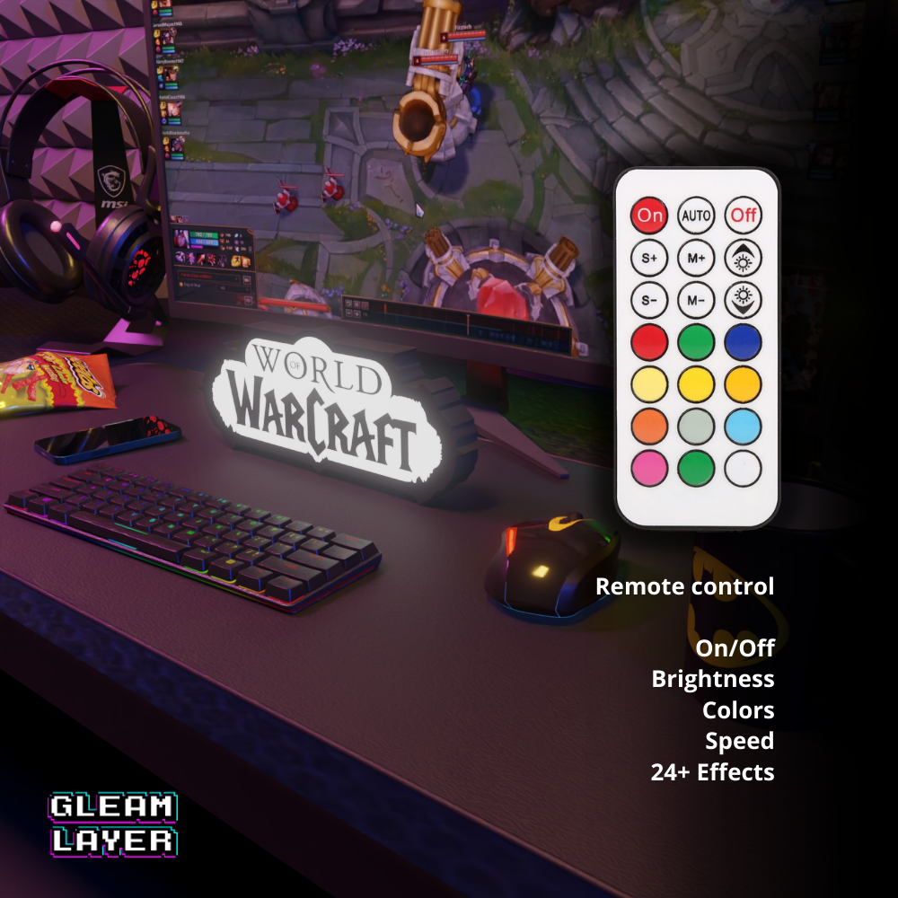 LED-Gaming-Lichtschild „World of Warcraft“