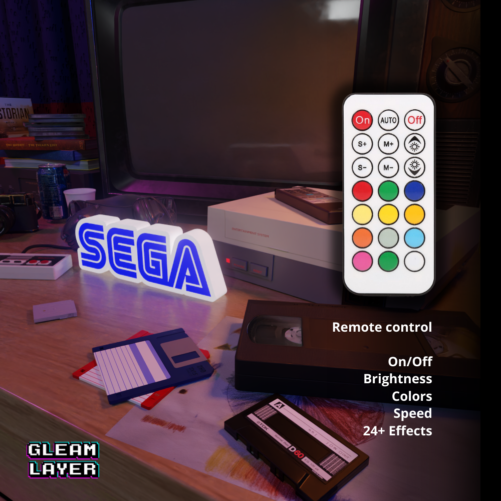 Sega Led Gaming Lightbox Rgb Light Sign