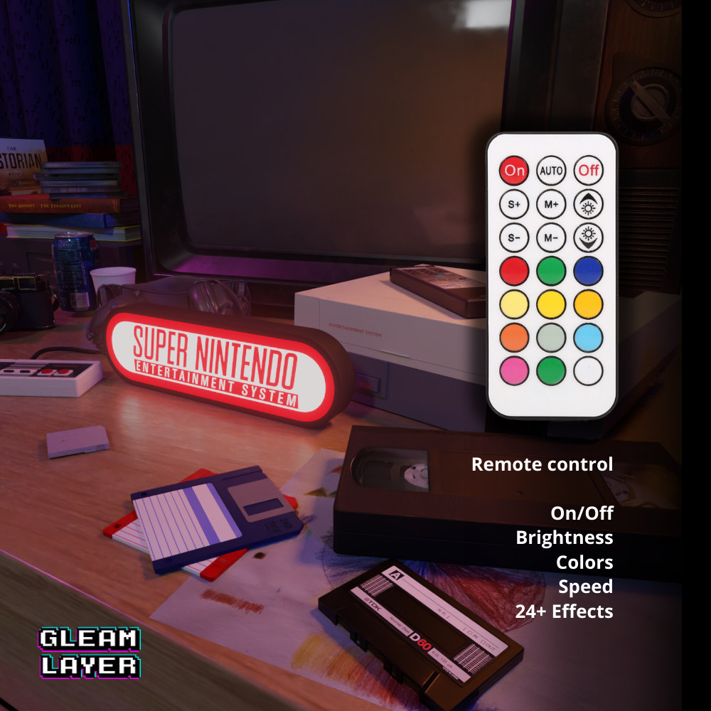 Super Nintendo Snes Led Gaming Light Sign