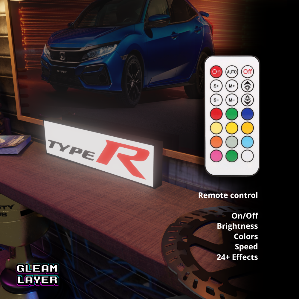 Honda Type R Logo Led RGB Light Sign