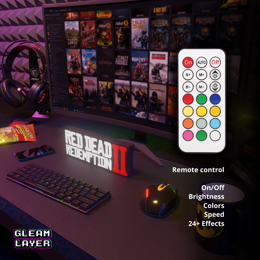 Red Dead Redemption 2 Led Gaming Light Sign
