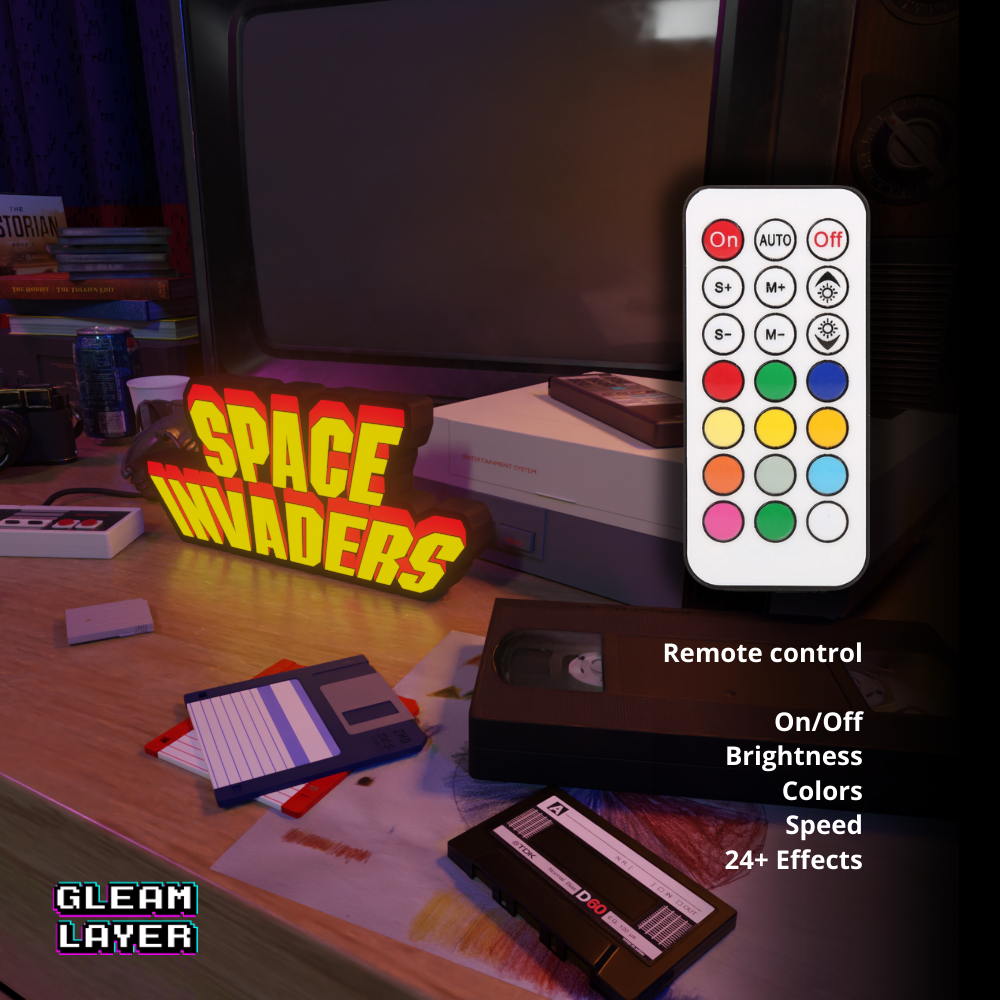 Space Invaders Arcade Gaming Led Light Sign
