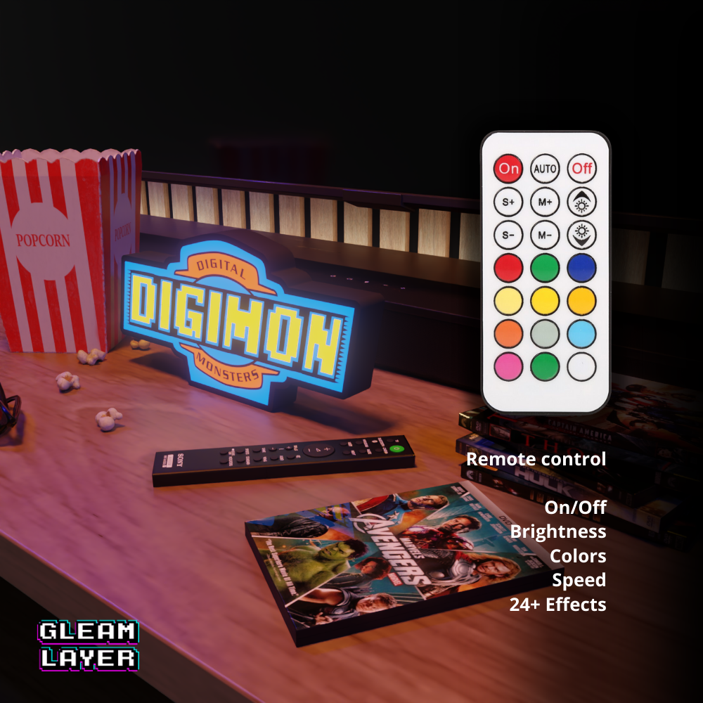 Digimon Led RGB Light Sign