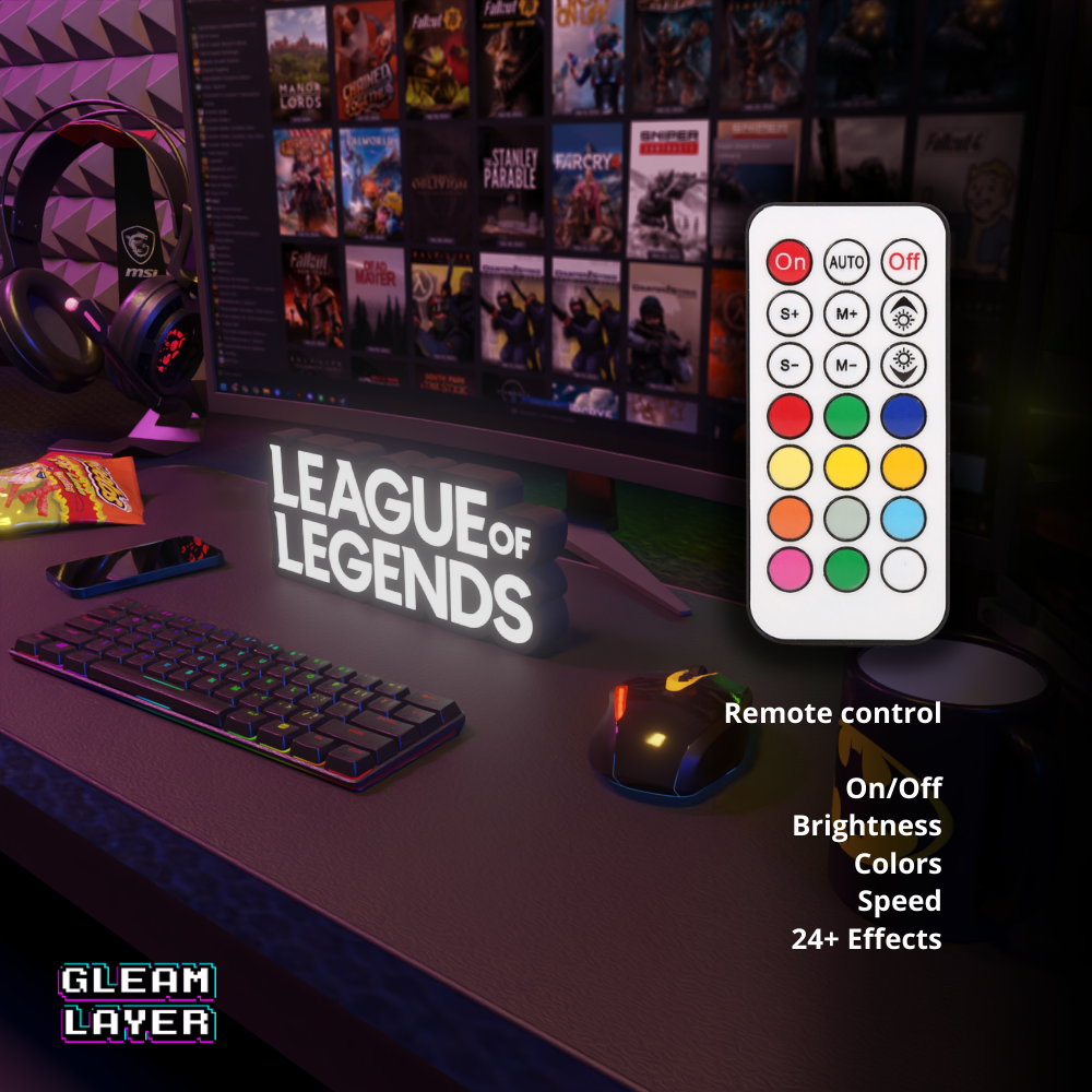 League of Legends Led Gaming Light RGB Sign