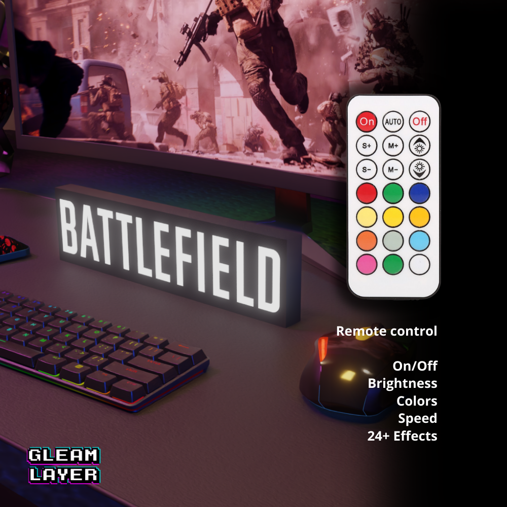 Battlefield Led Gaming Light Sign