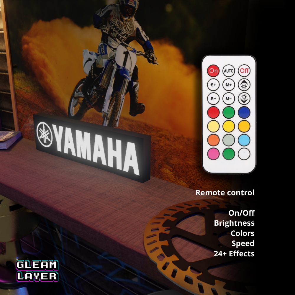 Yamaha Motorcycles Logo Led RGB Light Sign