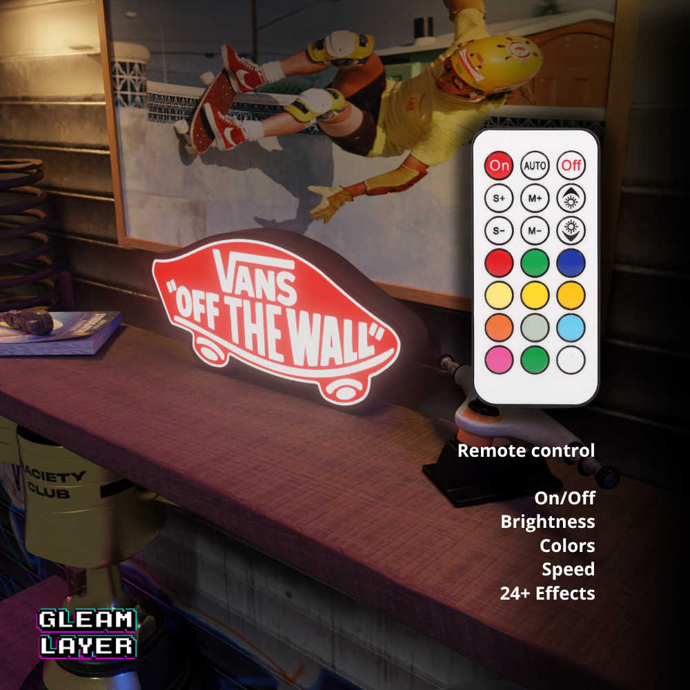 Vans "Off the Wall" Led Lightbox Rgb Light Sign