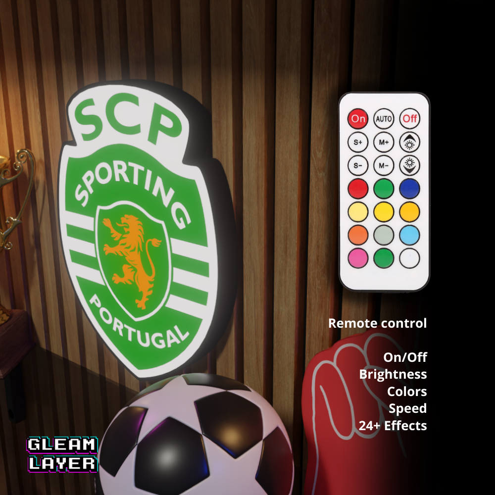 Sporting CP Logo Led RGB Wall Display Light Sign
