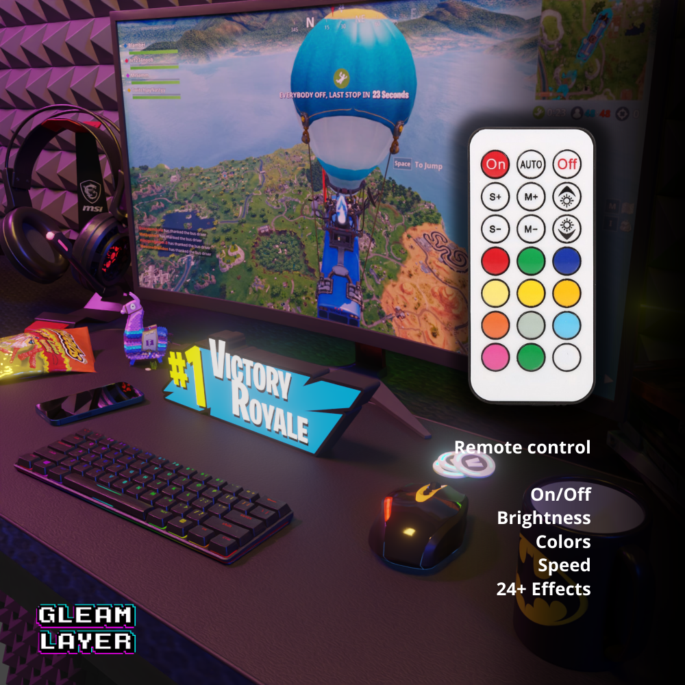 Fortnite #1 Victory Royale Led Gaming Light Sign