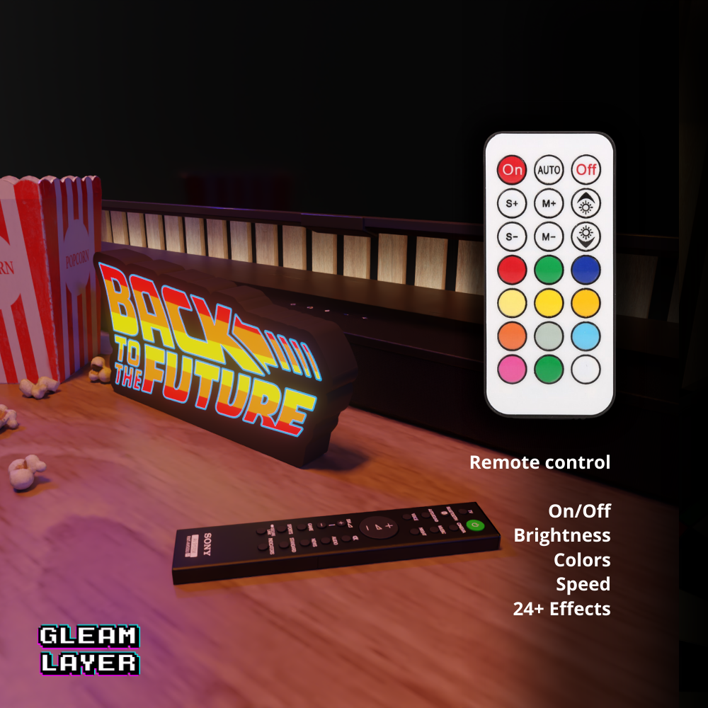 Back to the Future Movie Led Light Sign