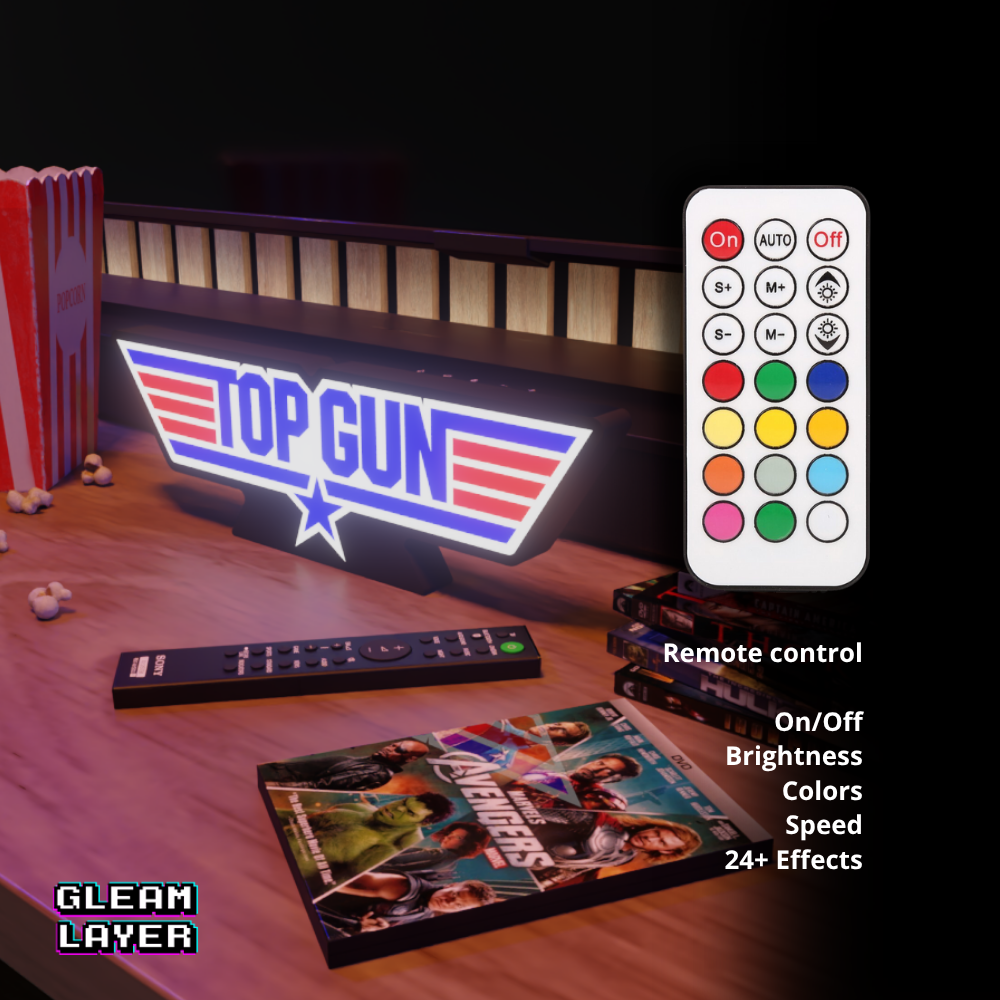 Top Gun Movie Led Light Sign