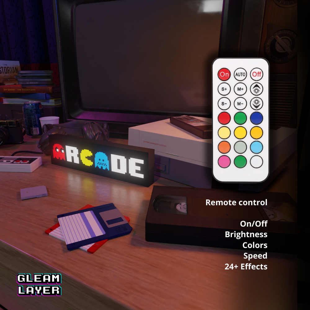Arcade Retro Sign Led Lightbox RGB Lamp