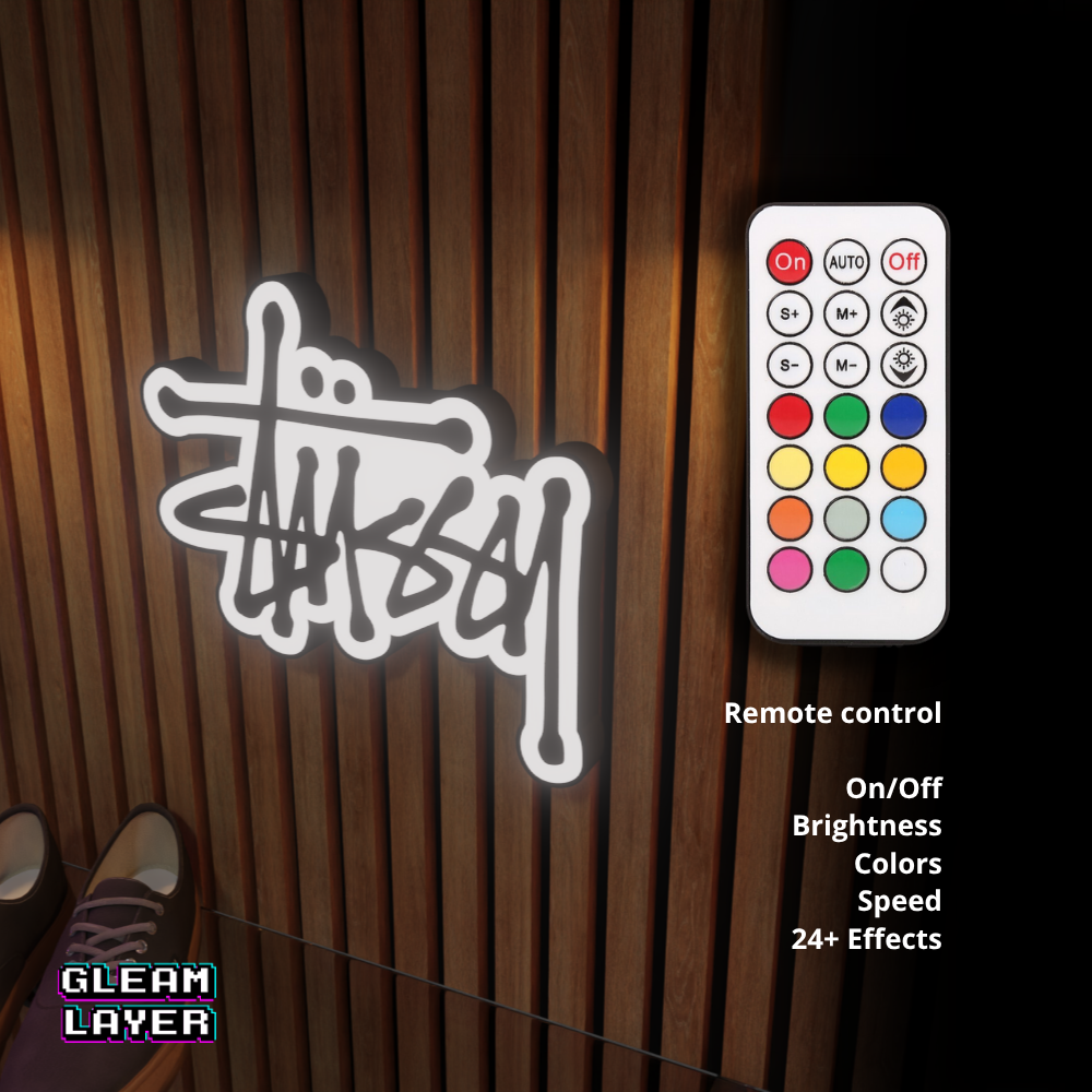 Stussy Led RGB Light Wall Sign