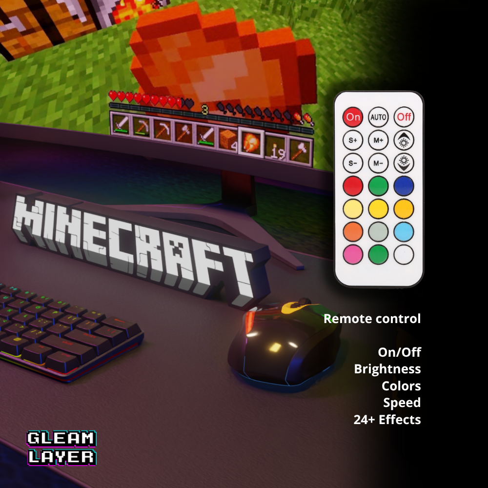 Minecraft Led Gaming Light Sign