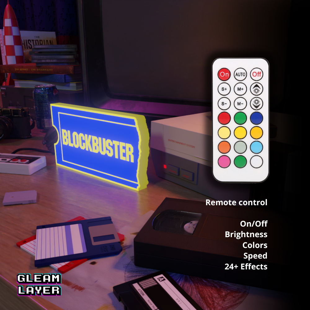 Blockbuster Video Store Logo Led RGB Light Sign