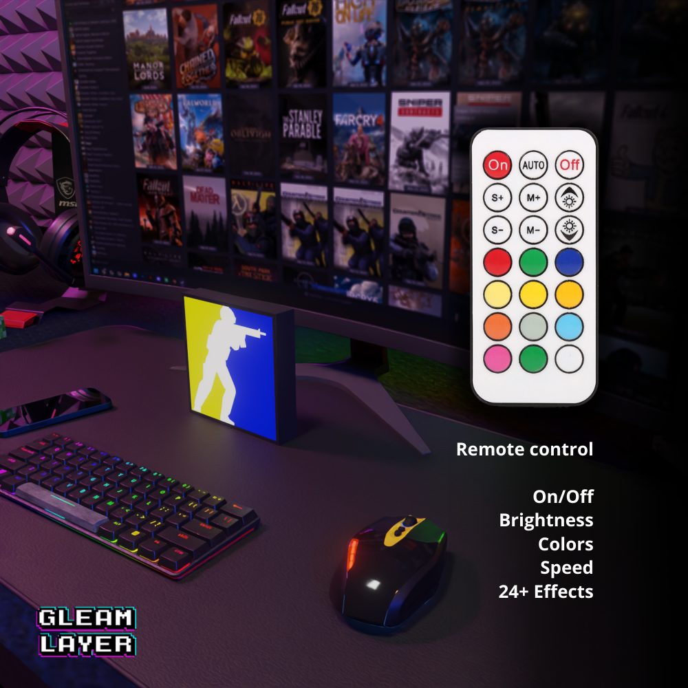CS 2 LOGO Counter Strike Icon Led Gaming Light Sign
