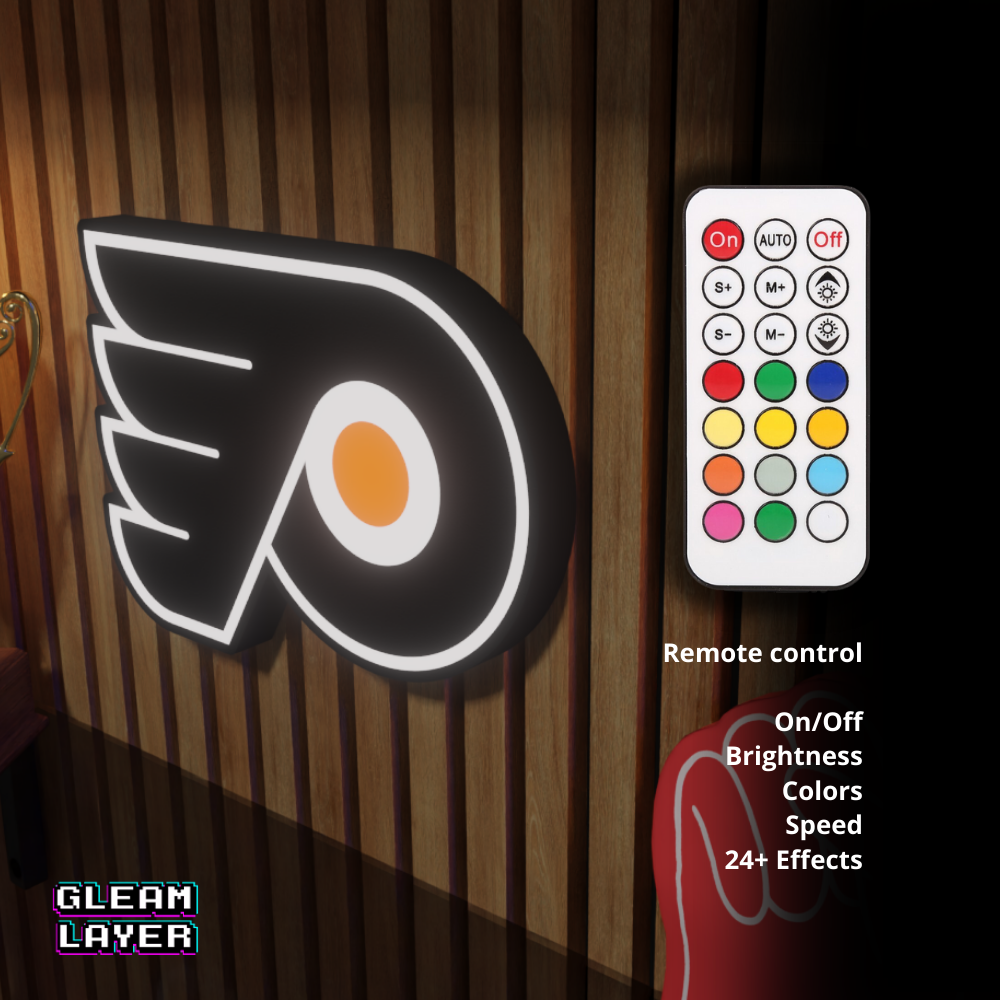 Philadelphia Flyers Led Light Box NHL Sports Bar Light Display Wall Sign