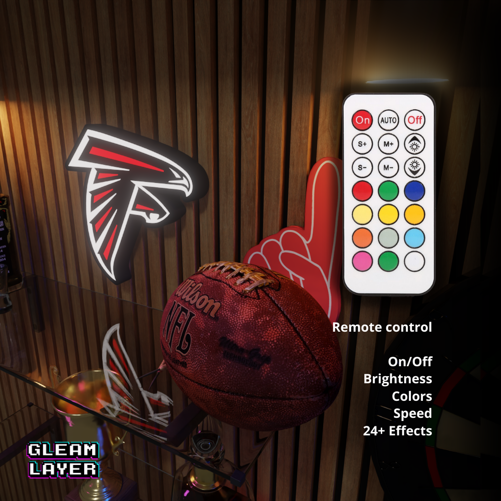 Atlanta Falcons Led Light Box NFC Team NFL National Football League Display Sign