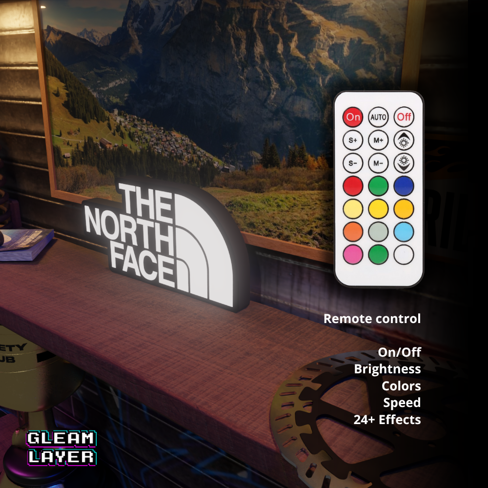 The North Face Led RGB Light Sign