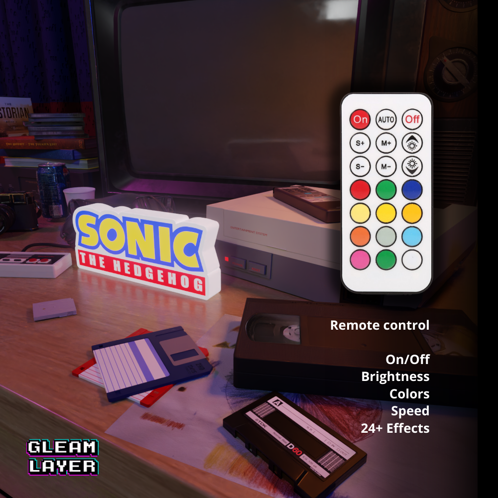 Sonic The hedgehog Led Gaming Light Sign