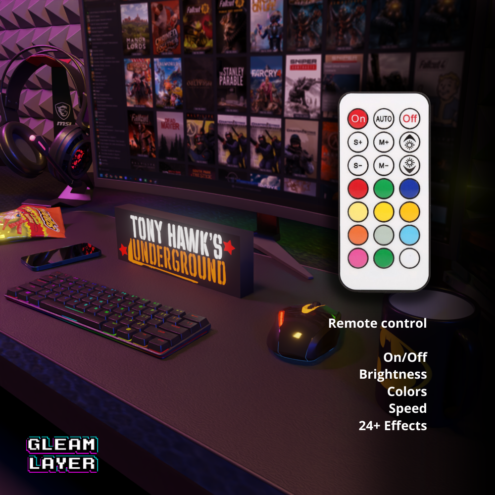 Tony Hawk's Underground Led Gaming Light Sign