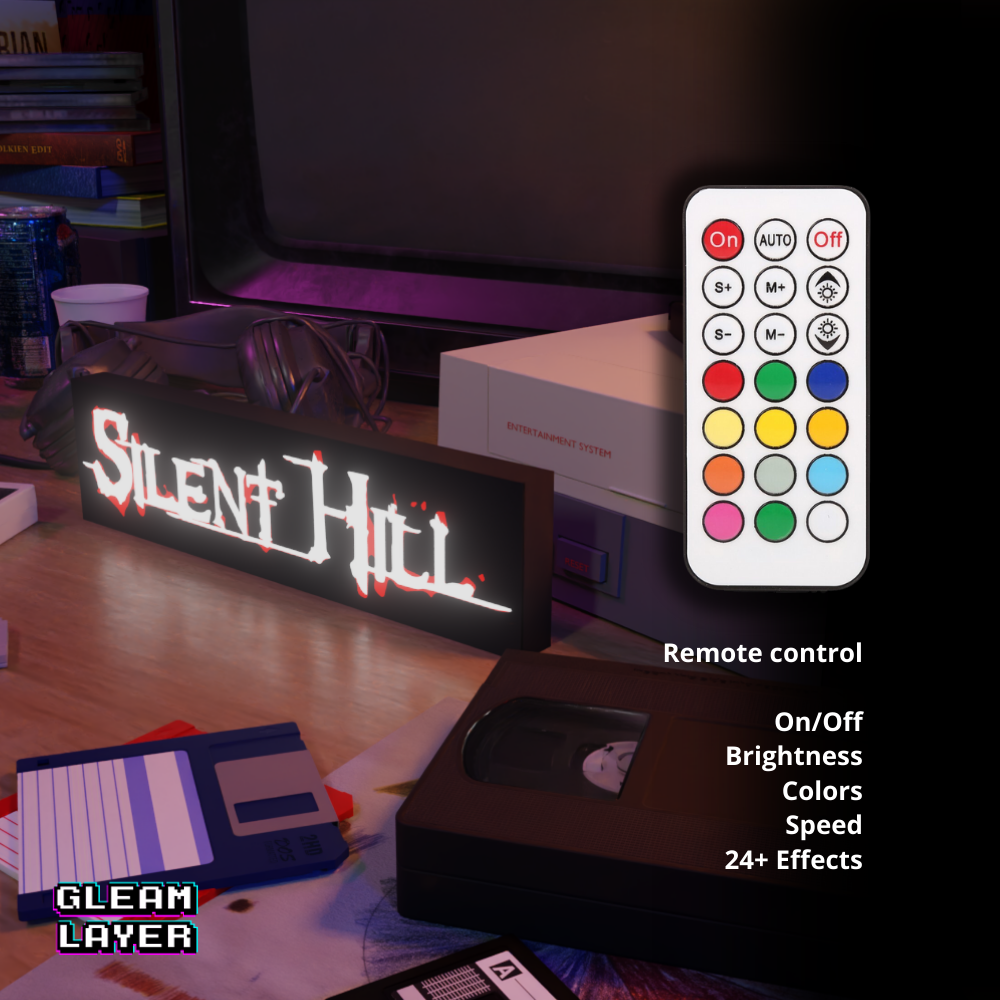 Silent Hill Classic Led Retro Logo Gaming Light Sign