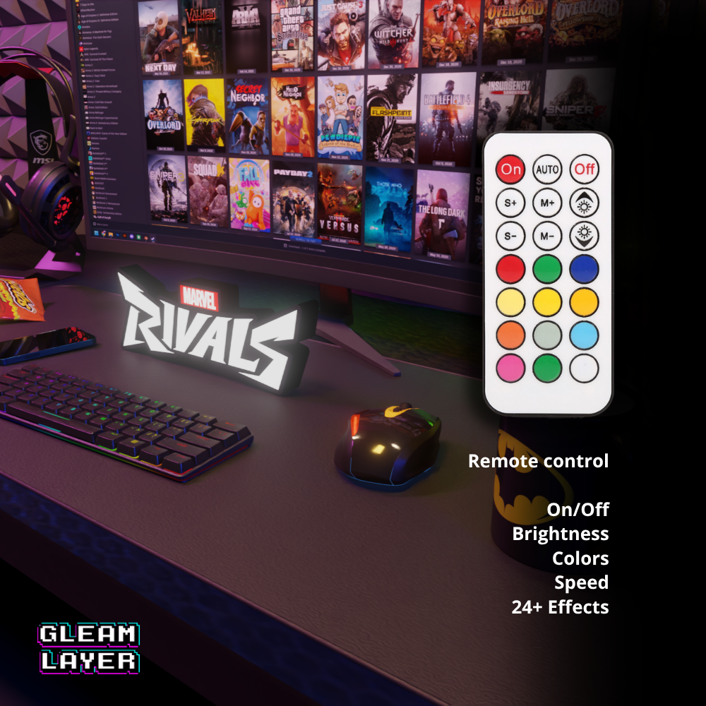 Marvel Rivals Led Gaming Lightbox Rgb Light Sign