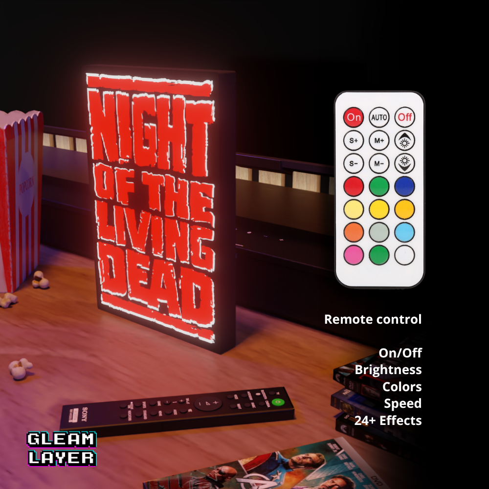 Night of the Living Dead Movie Led Light Sign