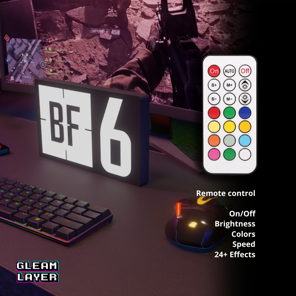 Battlefield 6 Gaming Lightbox Led Light Sign