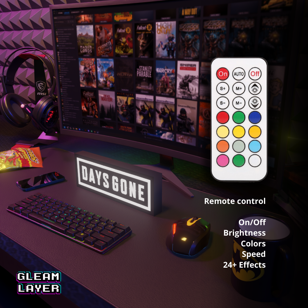 Days Gone Led Gaming Light Sign