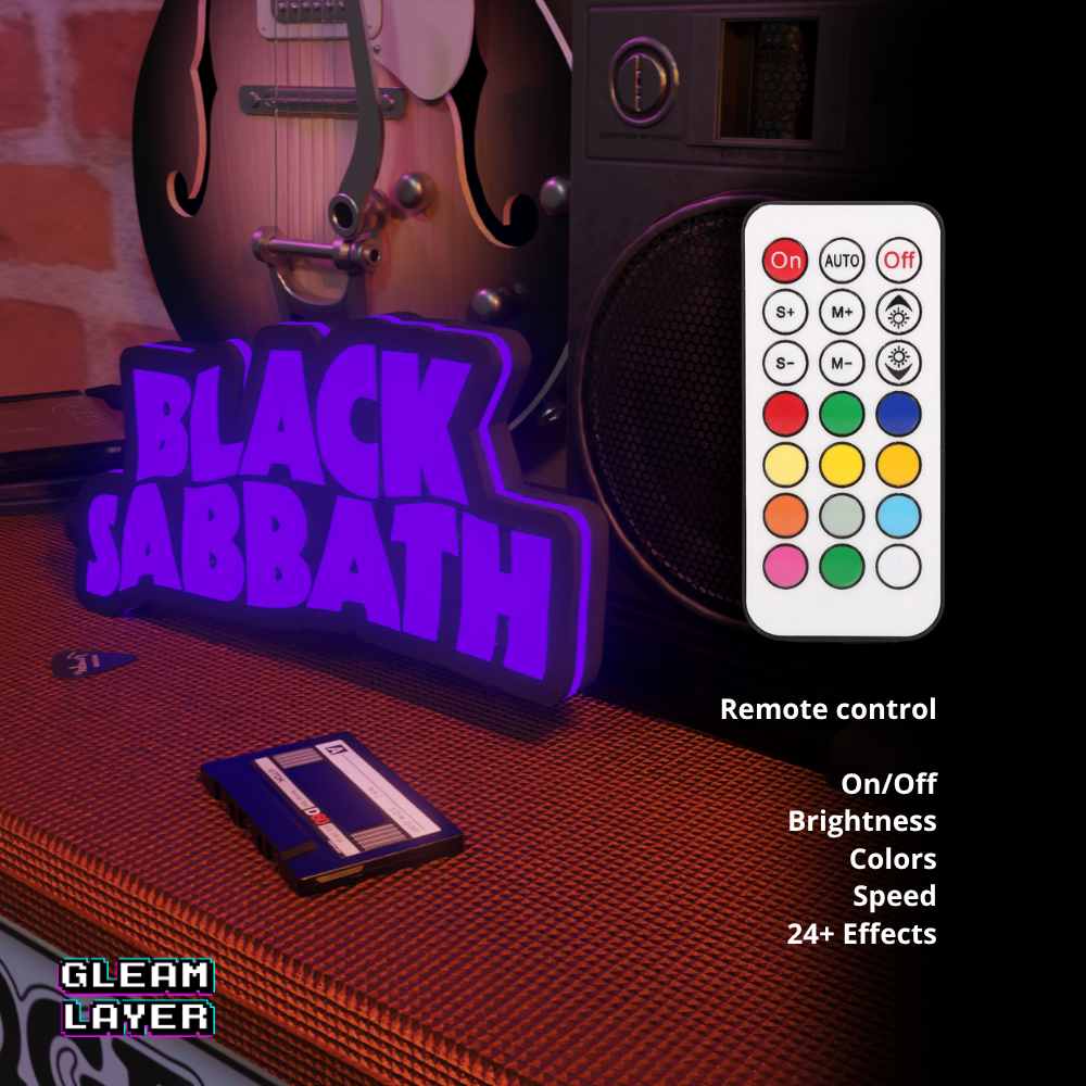 Black Sabbath Led RGB Light Sign