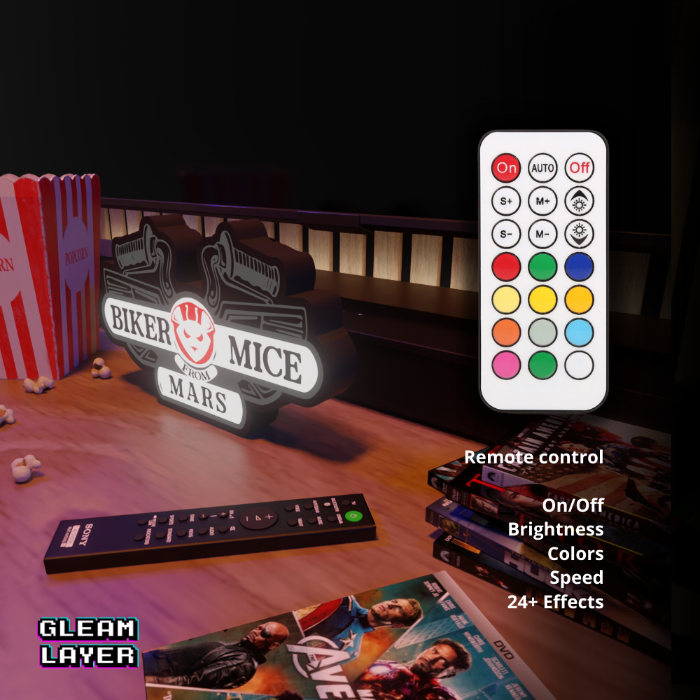 Biker Mice from Mars Led Light Sign