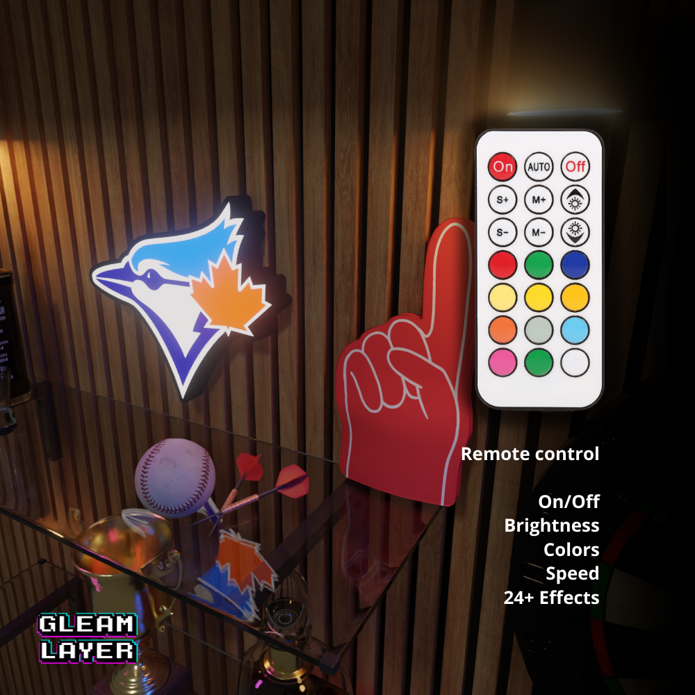 Toronto Blue Jays Led Light Box MLB Sports Bar Major League Baseball Wall Sign