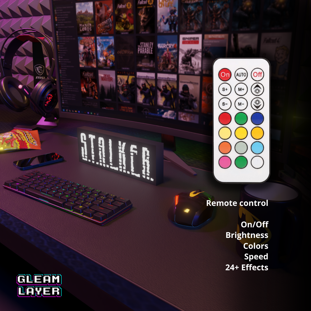 Stalker Led Gaming RGB Light Sign