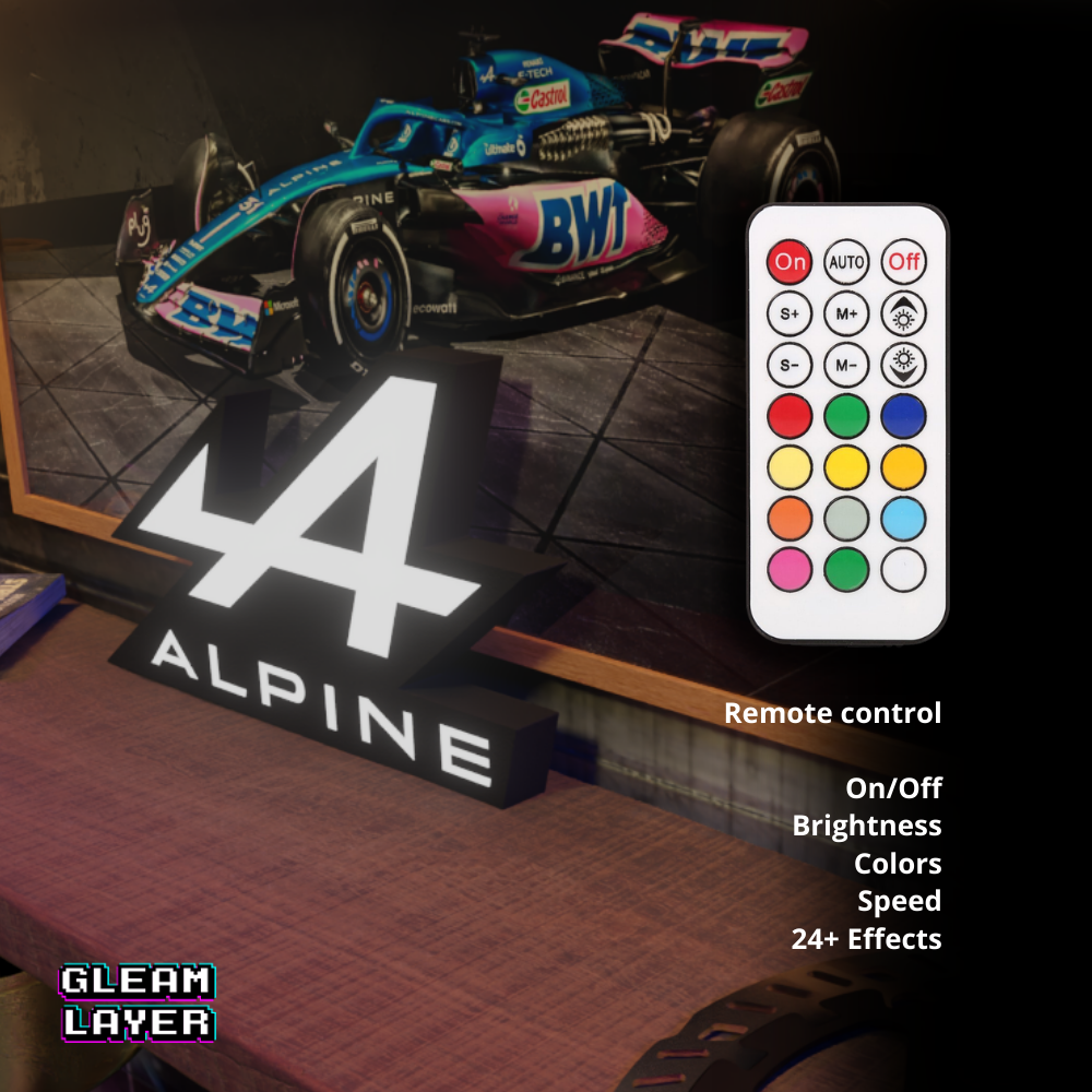 Alpine F1 Led RGB Light Sign