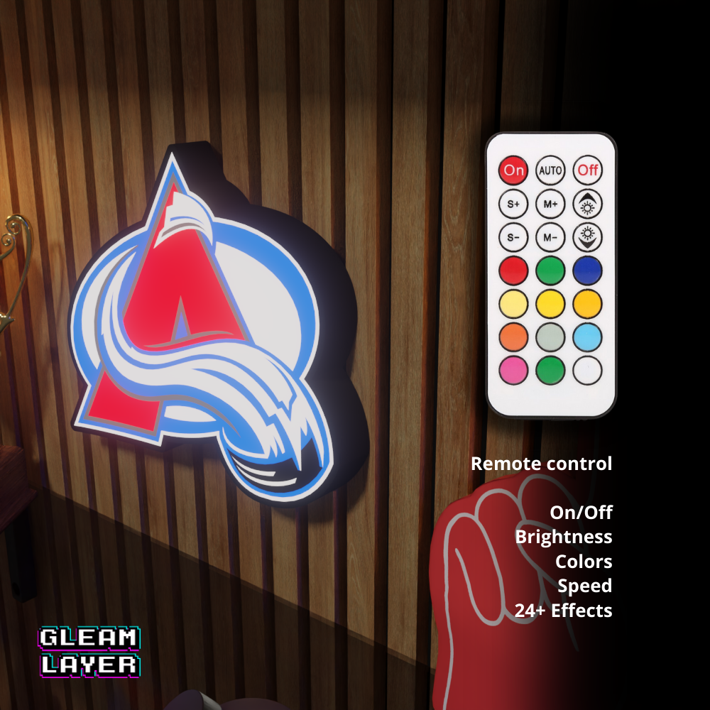 Colorado Avalanche Led Light Box NHL Sports Bar Light Display Wall Sign