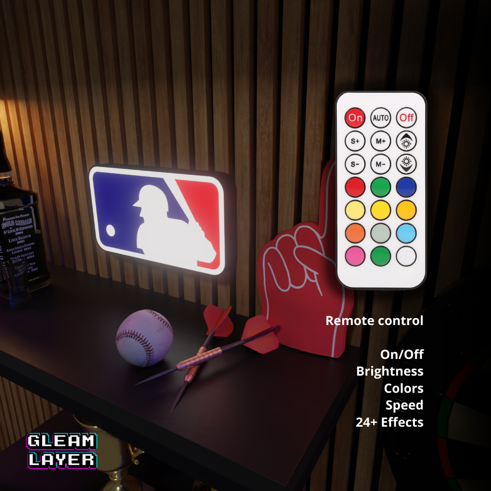 MLB Major League Baseball Led Light Logo Sign