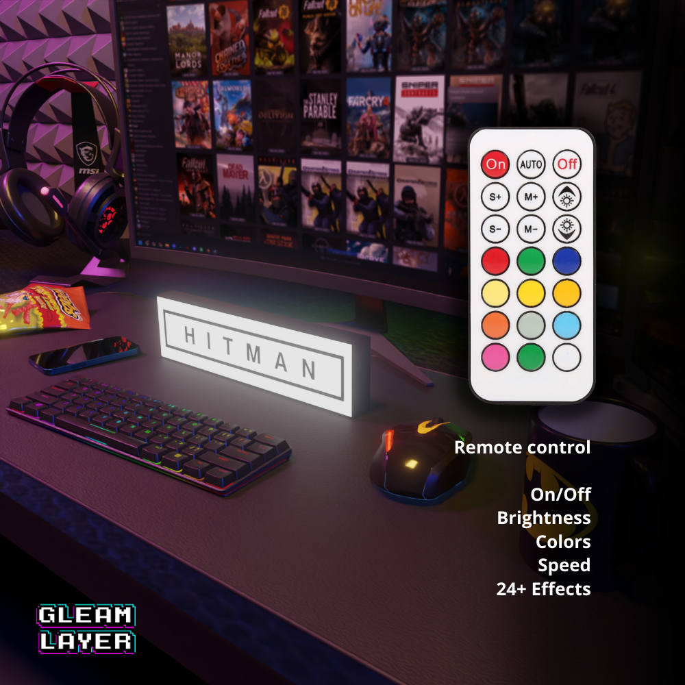 Hitman Led Gaming Light Sign