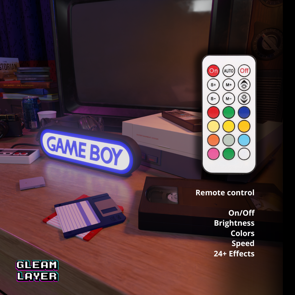 Gameboy Led Retro Gaming RGB Light Sign