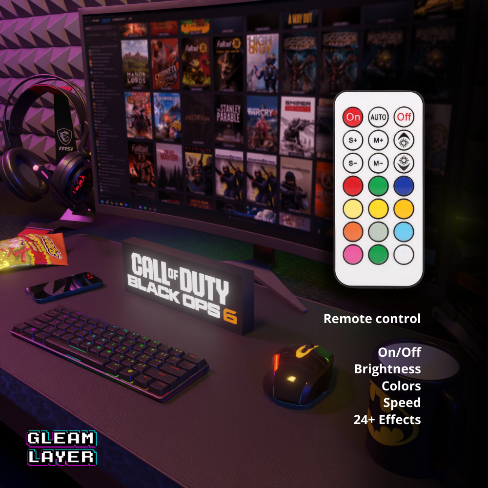 Call of Duty Black Ops 6 Led Gaming RGB Light Sign