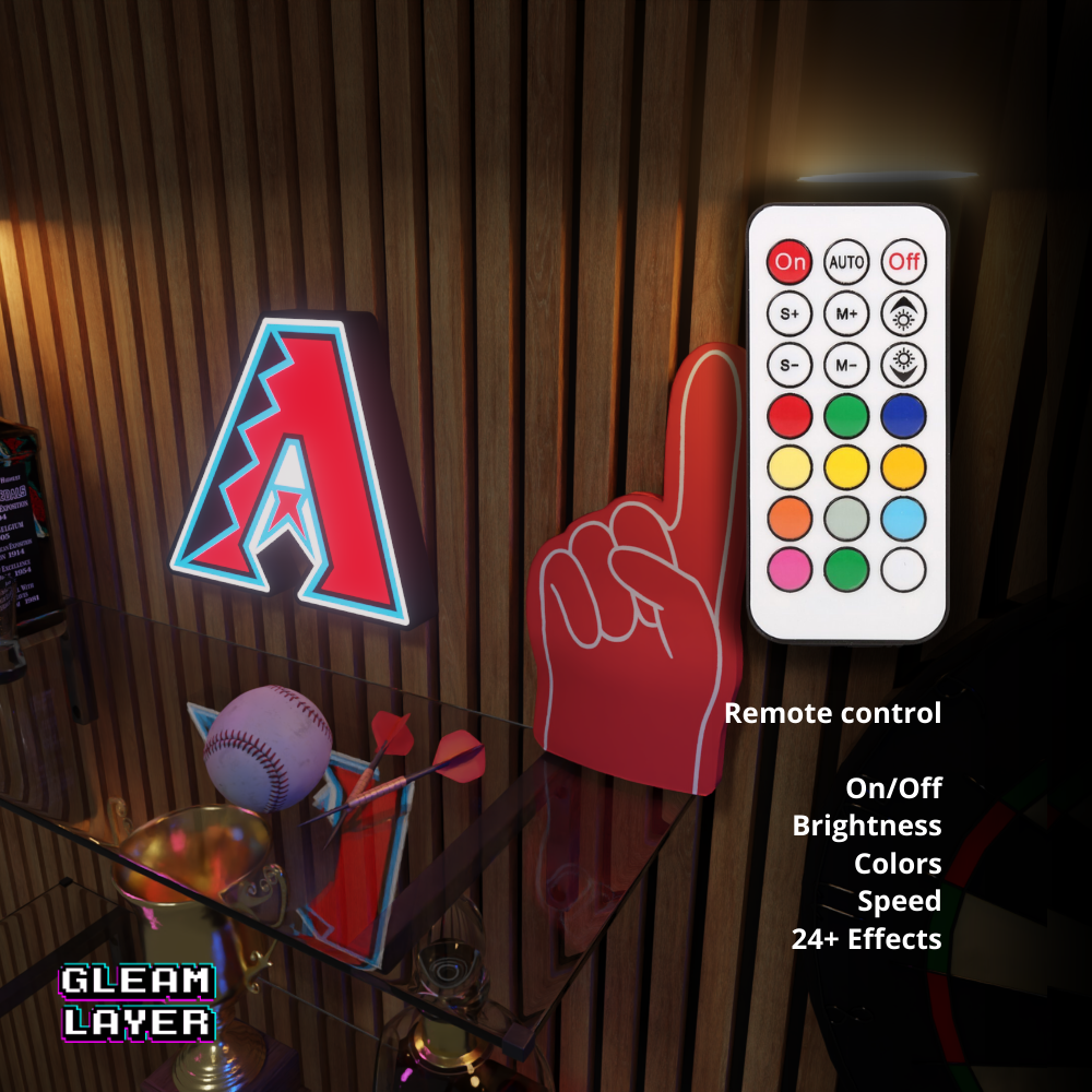 Arizona Diamondbacks LED Light Box MLB Sports Bar Major League Baseball Wall Sign