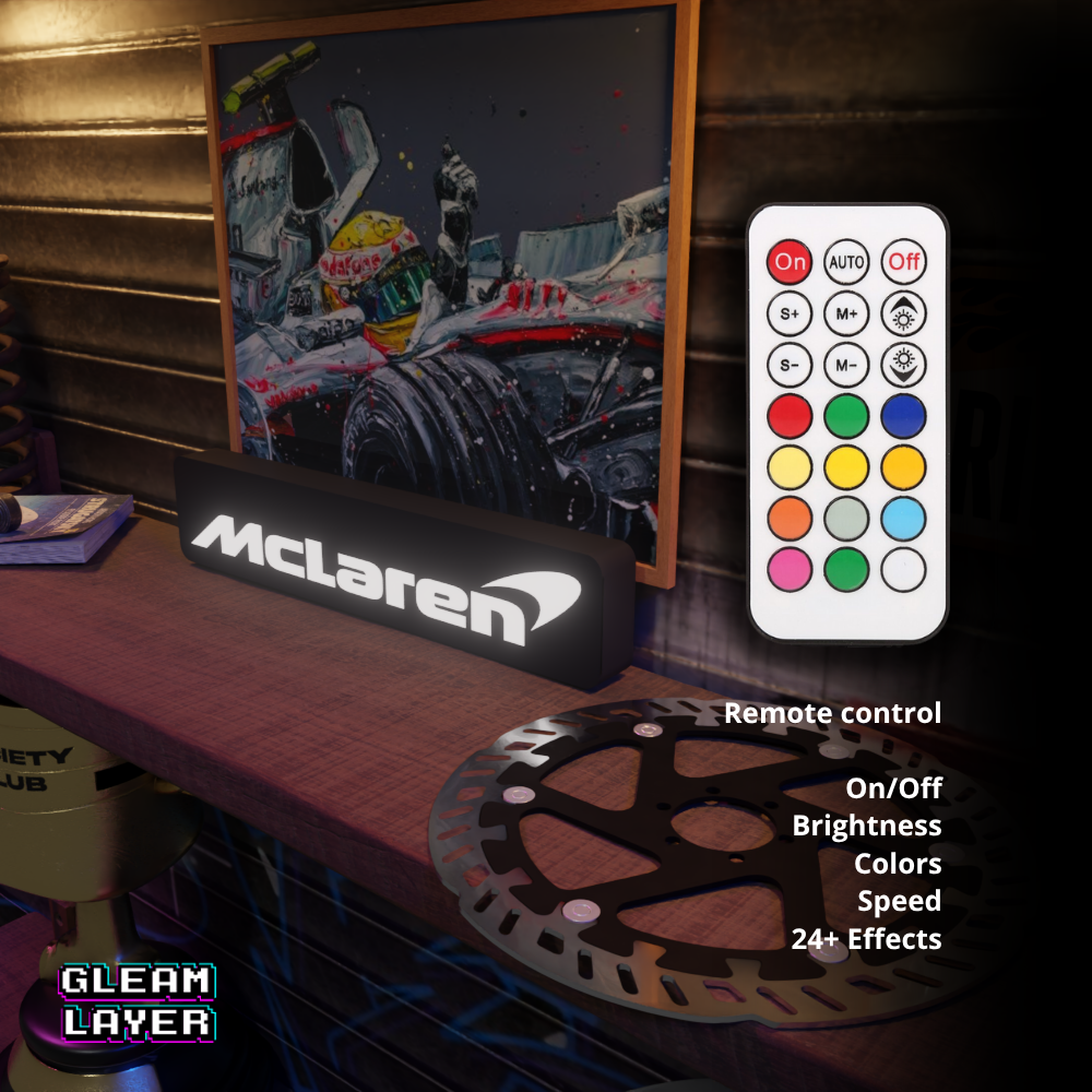 McLaren Plaque Led Lightbox Rgb Light Sign