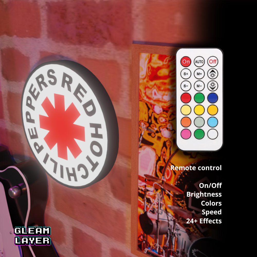Red Hot Chili Peppers Led RGB Light Sign