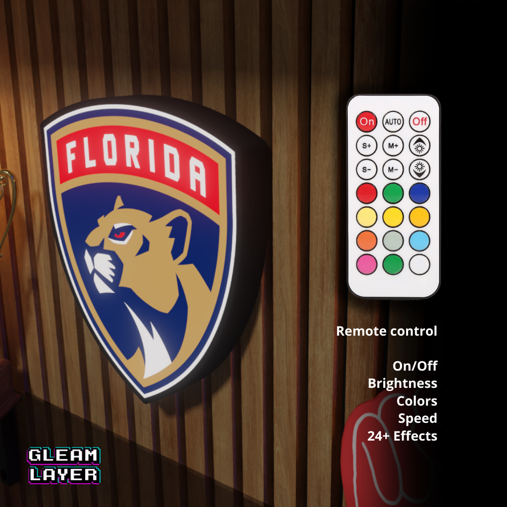 Florida Panthers Led Light Box NHL Sports Bar Light Display Wall Sign
